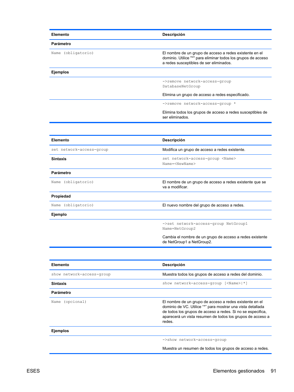 Eses elementos gestionados 91 | HP Módulo de conexión virtual HP FlexFabric de 10 Gb24 puertos para BladeSystem clase-c User Manual | Page 98 / 268
