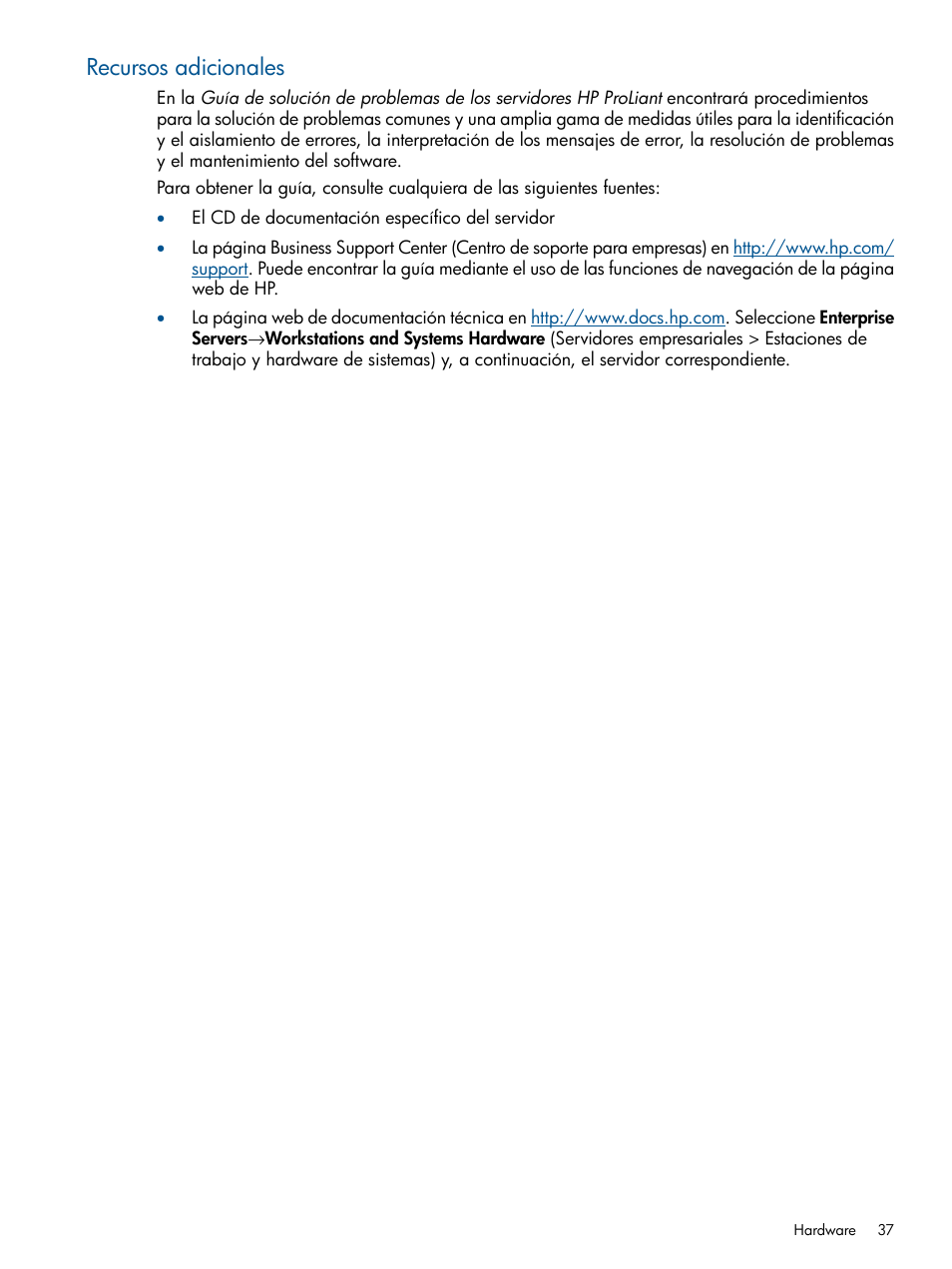 Recursos adicionales | HP Software HP Insight Control para Linux User Manual | Page 37 / 60