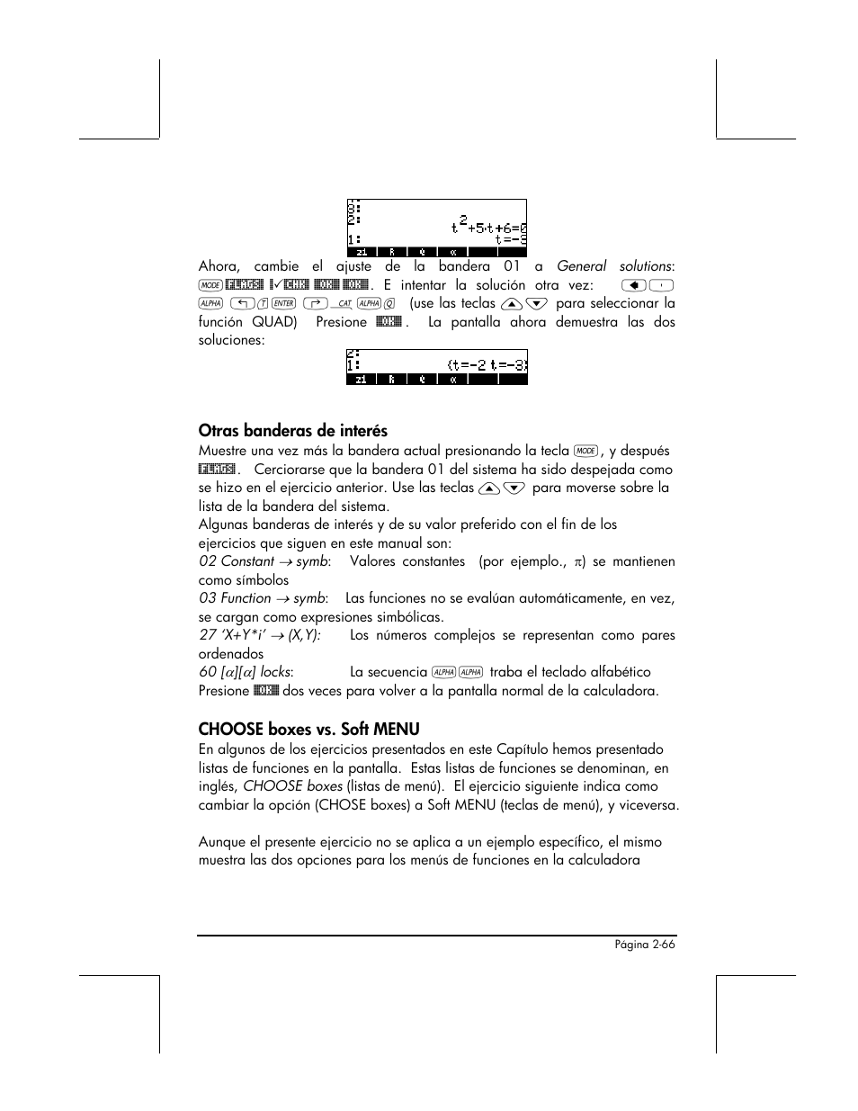 Otras banderas de interes, Choose boxes vs. soft menu | HP 48gII Graphing Calculator User Manual | Page 126 / 892