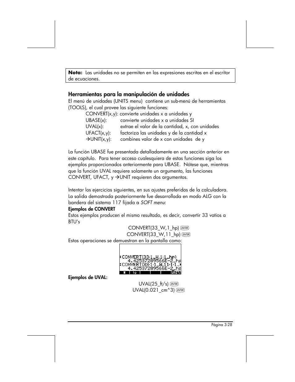 Herramientas para la manipulacion de unidades | HP 48gII Graphing Calculator User Manual | Page 157 / 892