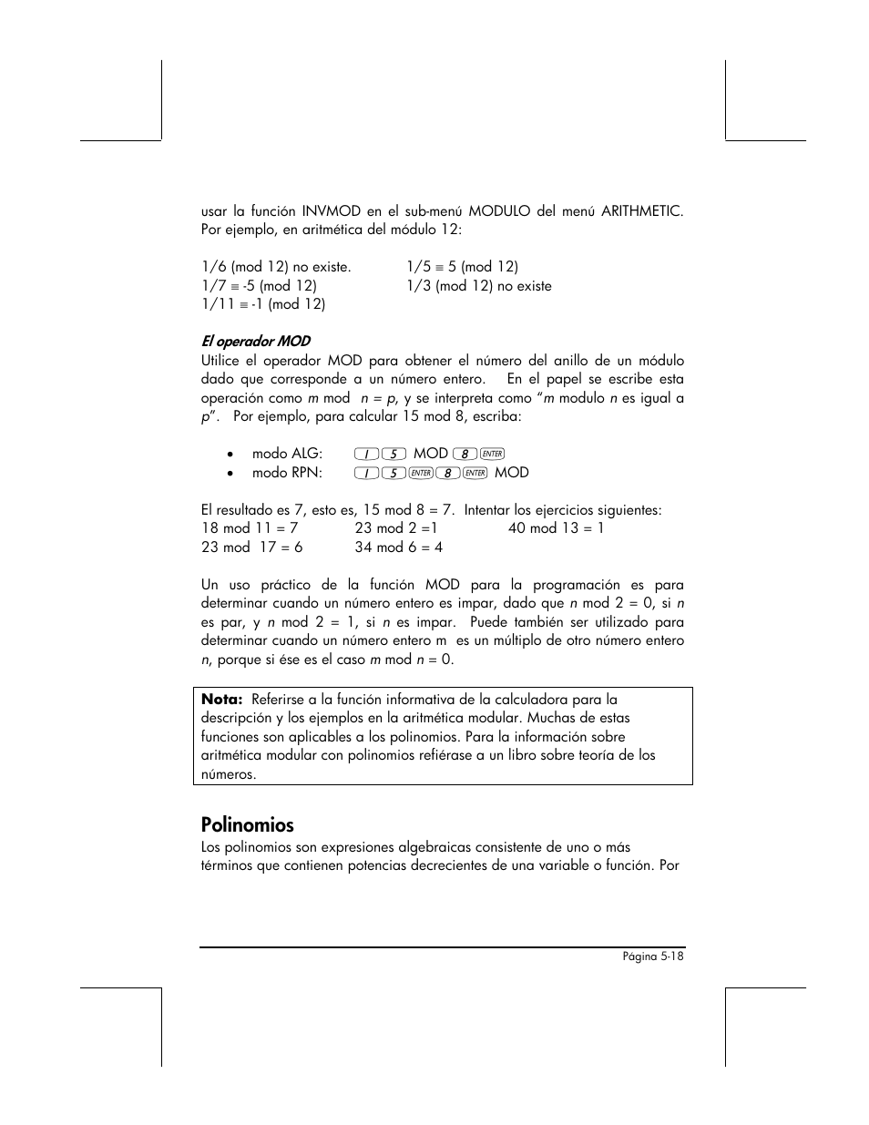 Polinomios | HP 48gII Graphing Calculator User Manual | Page 193 / 892