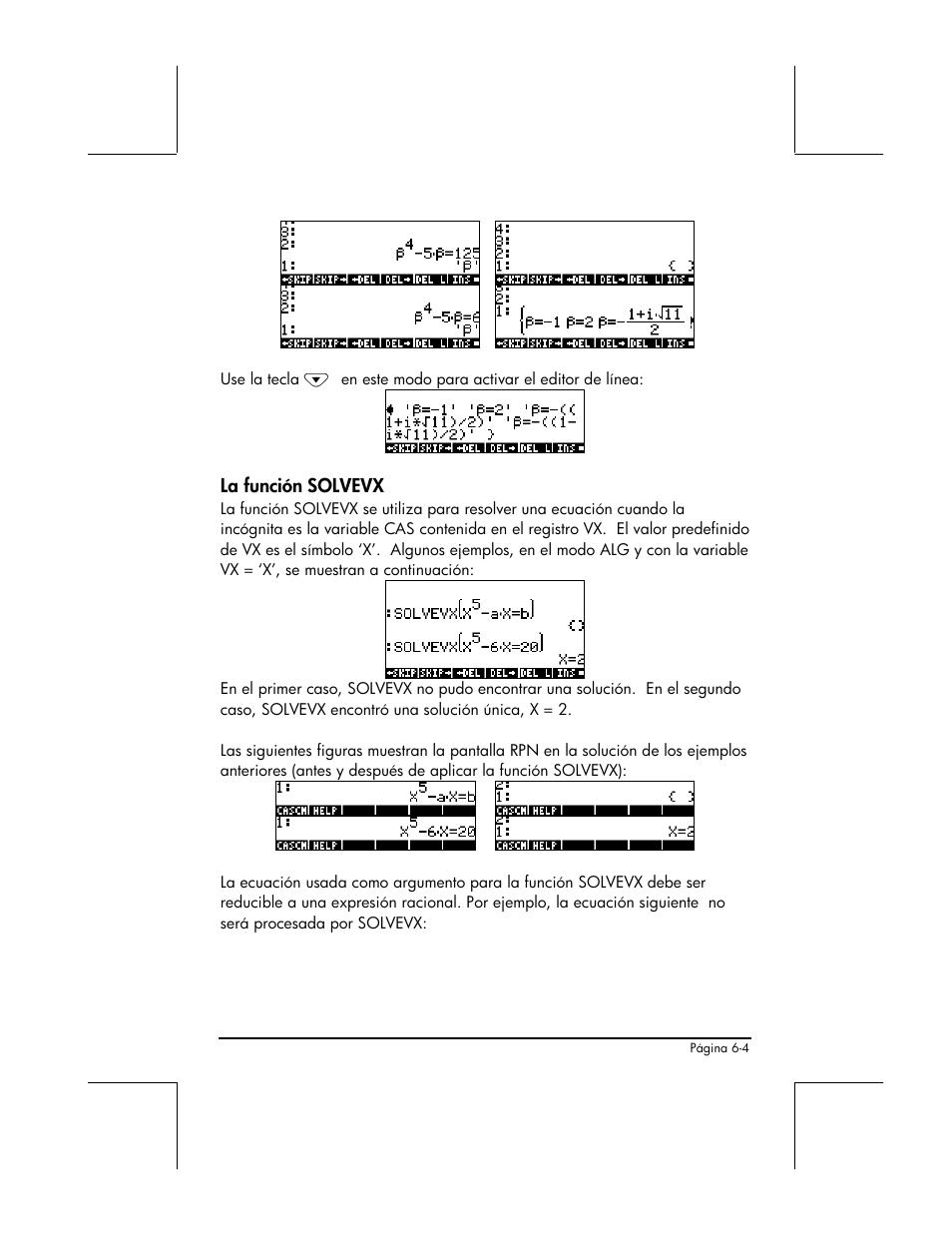 La funcion solvevx | HP 48gII Graphing Calculator User Manual | Page 210 / 892