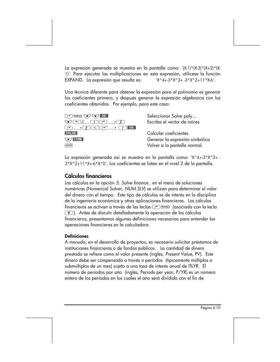 Calculos financieros | HP 48gII Graphing Calculator User Manual | Page 216 / 892