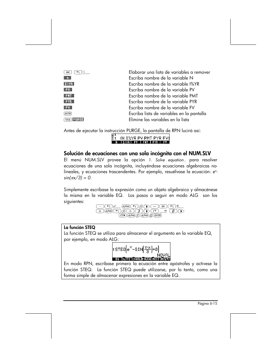 HP 48gII Graphing Calculator User Manual | Page 221 / 892