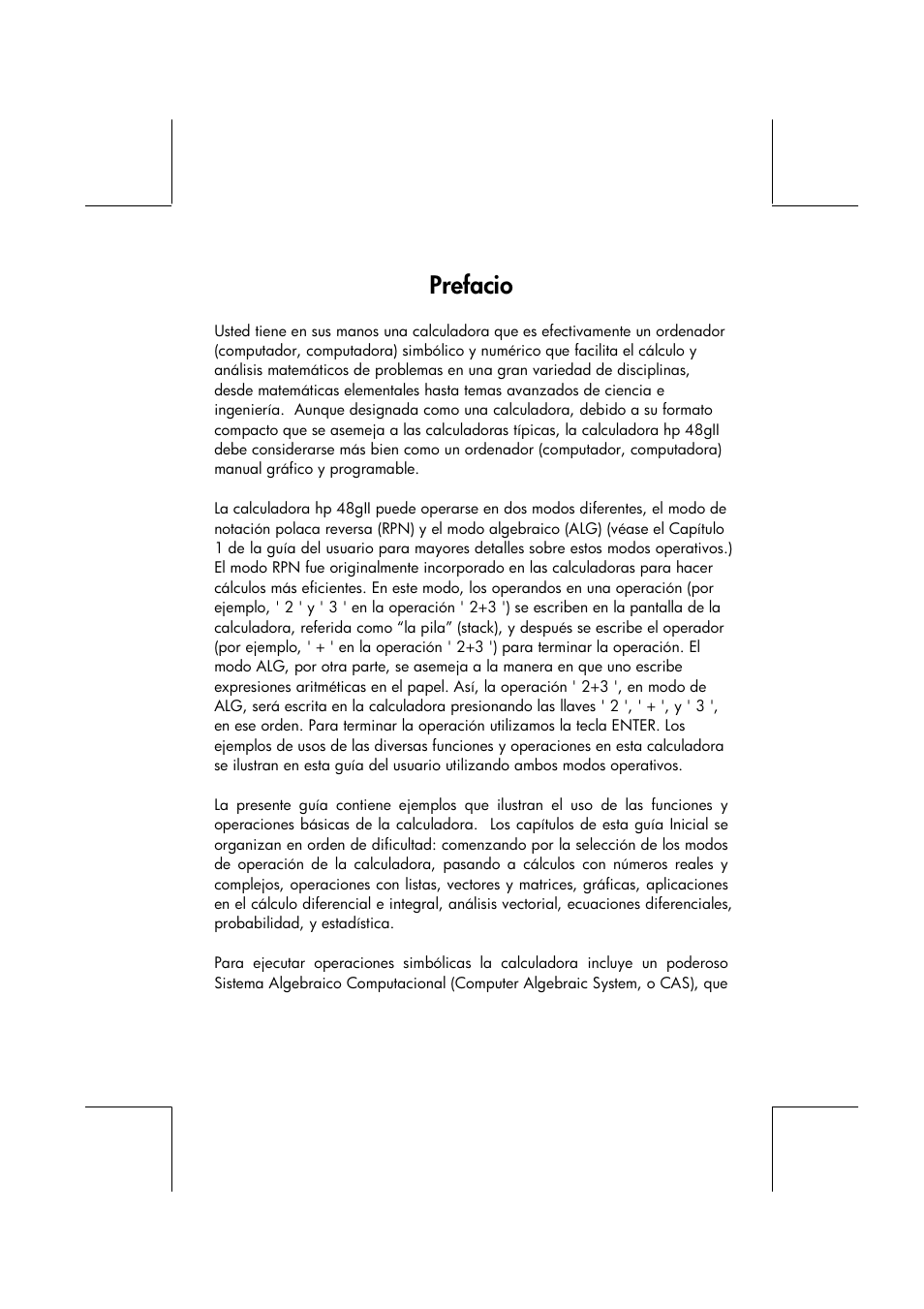 Prefacio | HP 48gII Graphing Calculator User Manual | Page 3 / 892