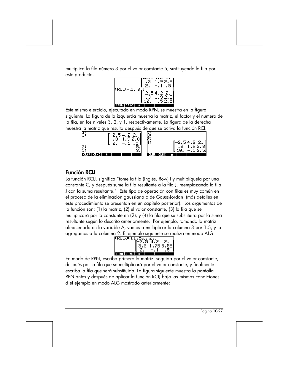 Funcion rcij | HP 48gII Graphing Calculator User Manual | Page 334 / 892