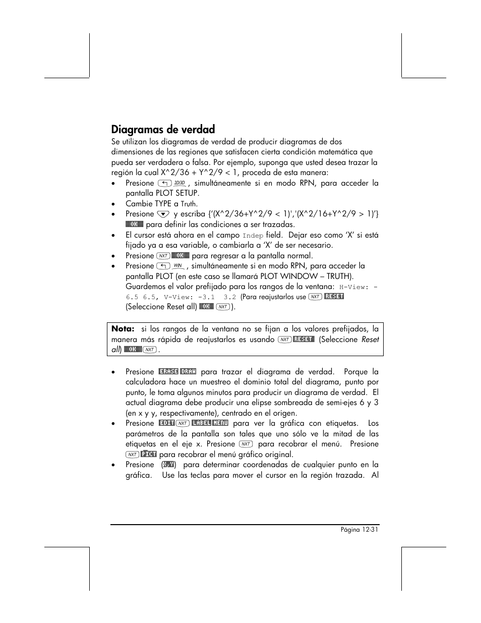 Diagramas de verdad | HP 48gII Graphing Calculator User Manual | Page 423 / 892