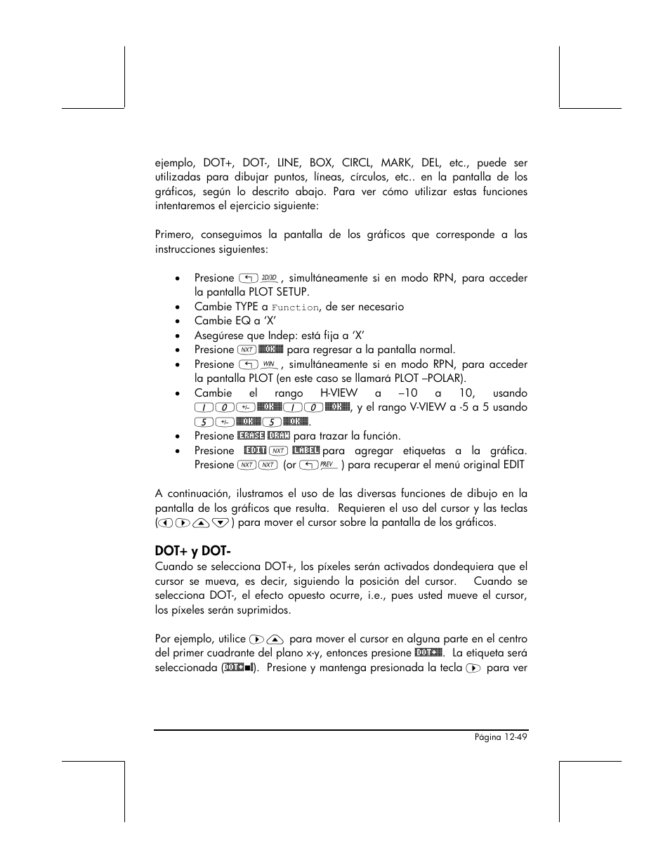 Dot+ y dot | HP 48gII Graphing Calculator User Manual | Page 441 / 892