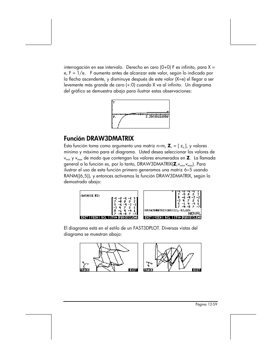 Funcion draw3dmatrix, Función draw3dmatrix | HP 48gII Graphing Calculator User Manual | Page 451 / 892