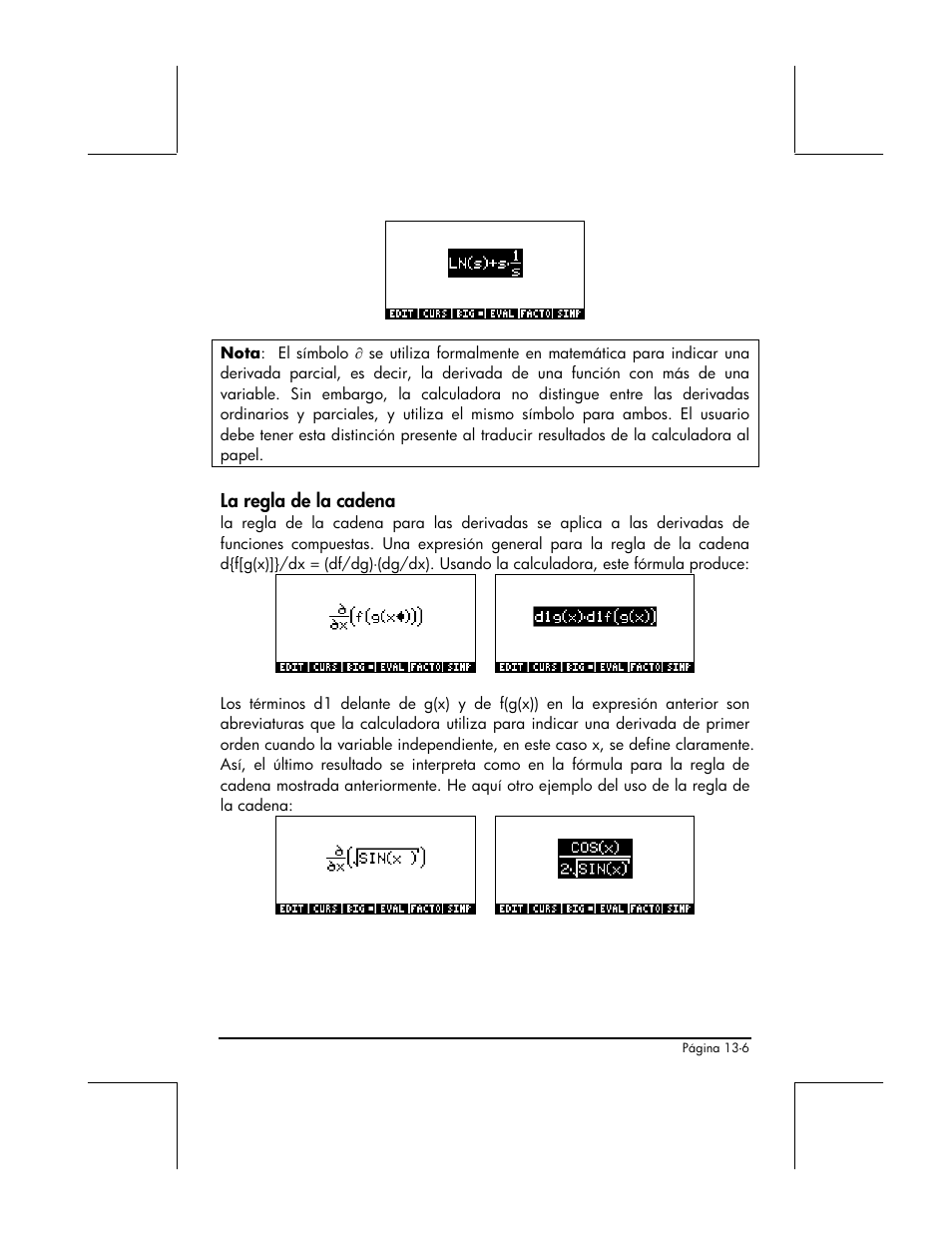 La regla de la cadena | HP 48gII Graphing Calculator User Manual | Page 457 / 892