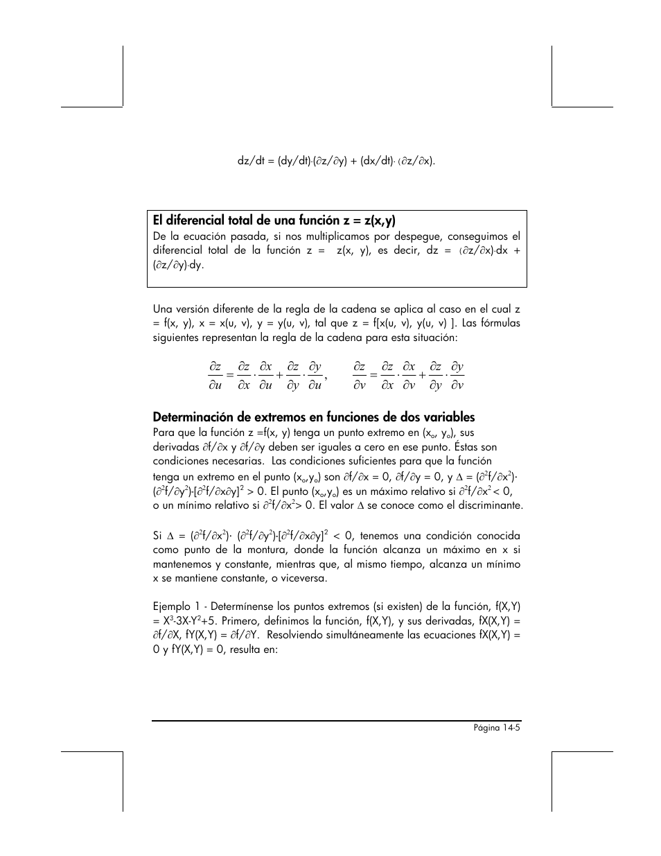 El diferencial total de una funcion z = z(x,y) | HP 48gII Graphing Calculator User Manual | Page 482 / 892