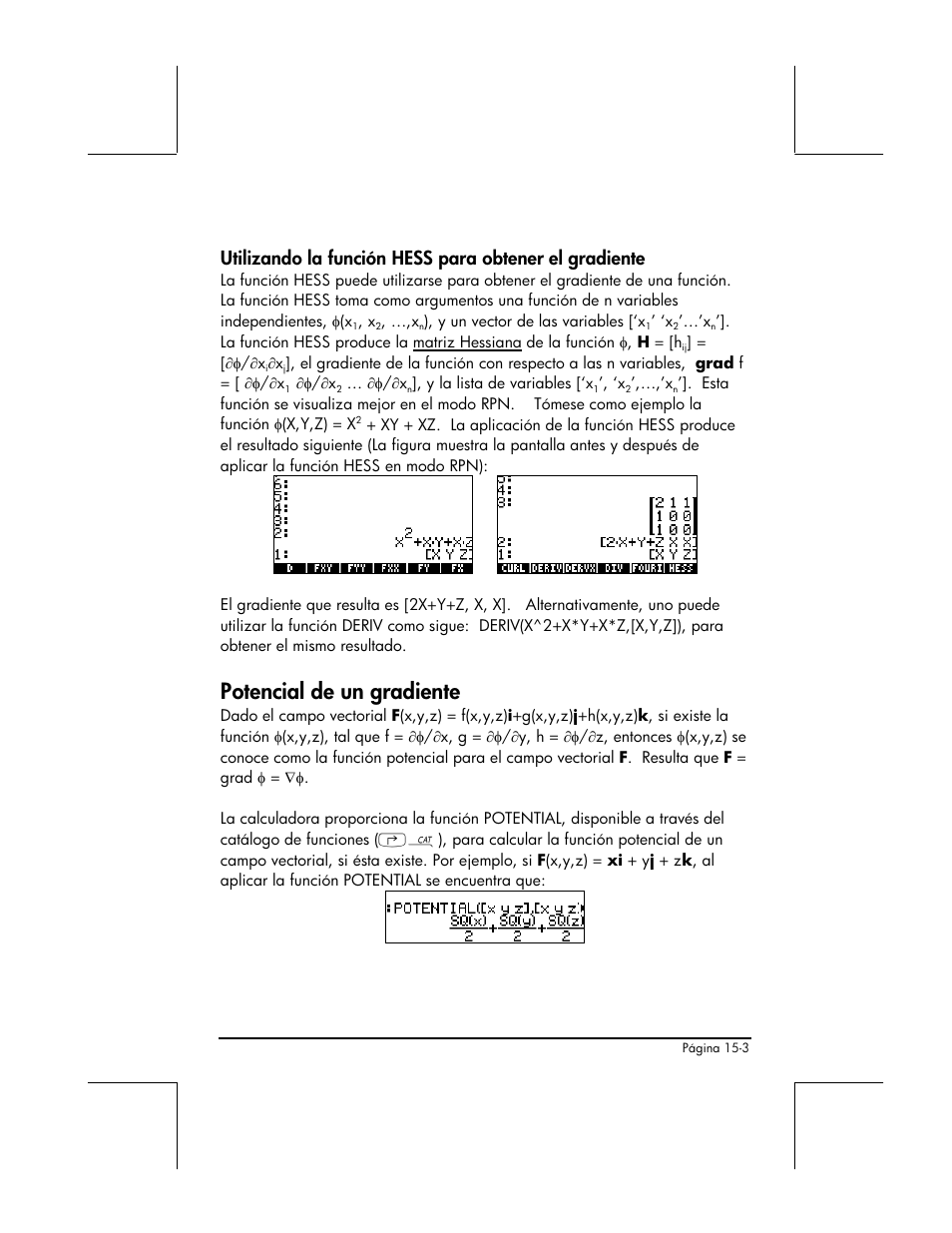 Potencial de un gradiente | HP 48gII Graphing Calculator User Manual | Page 490 / 892