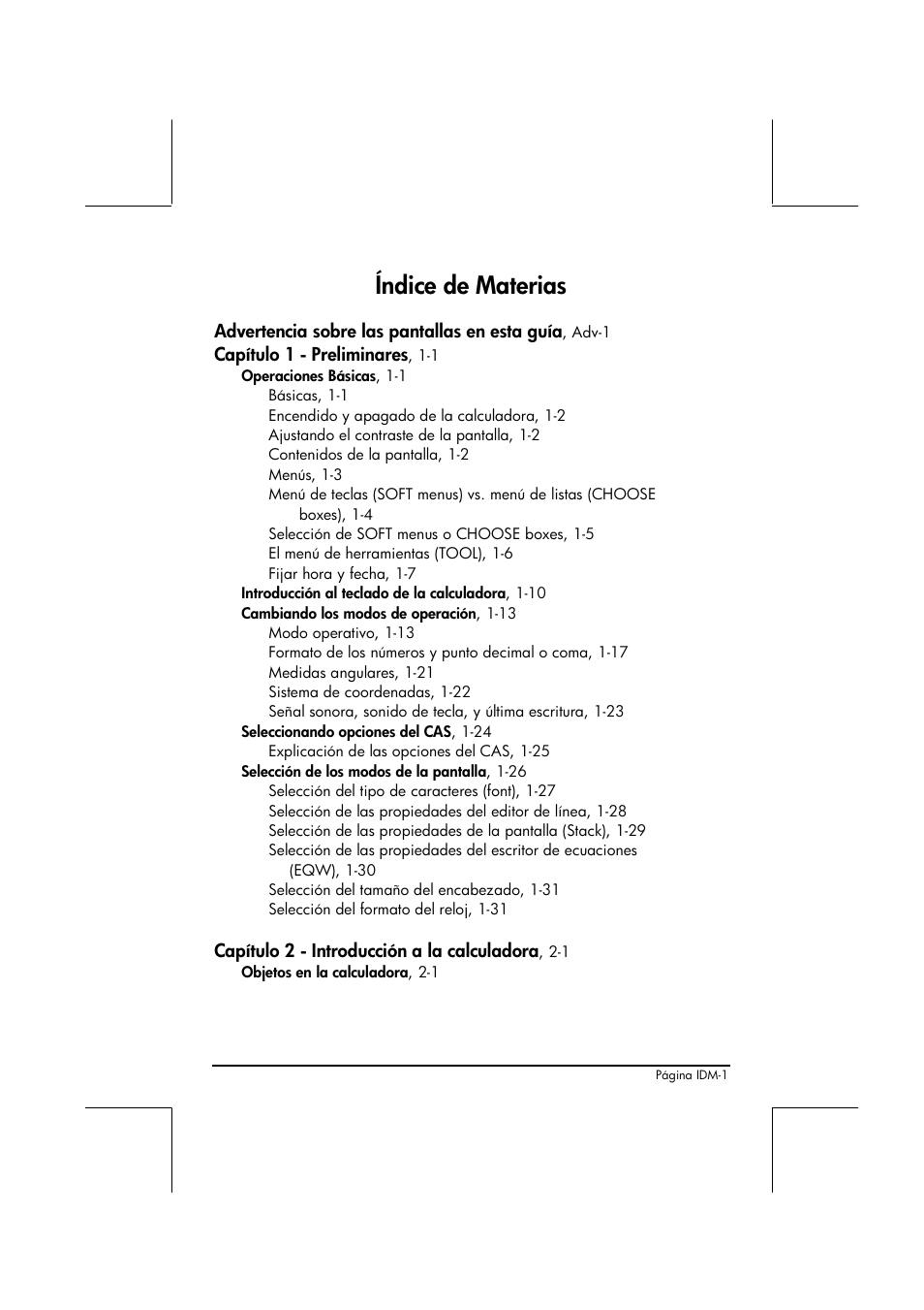 Indice de materias, Índice de materias | HP 48gII Graphing Calculator User Manual | Page 5 / 892