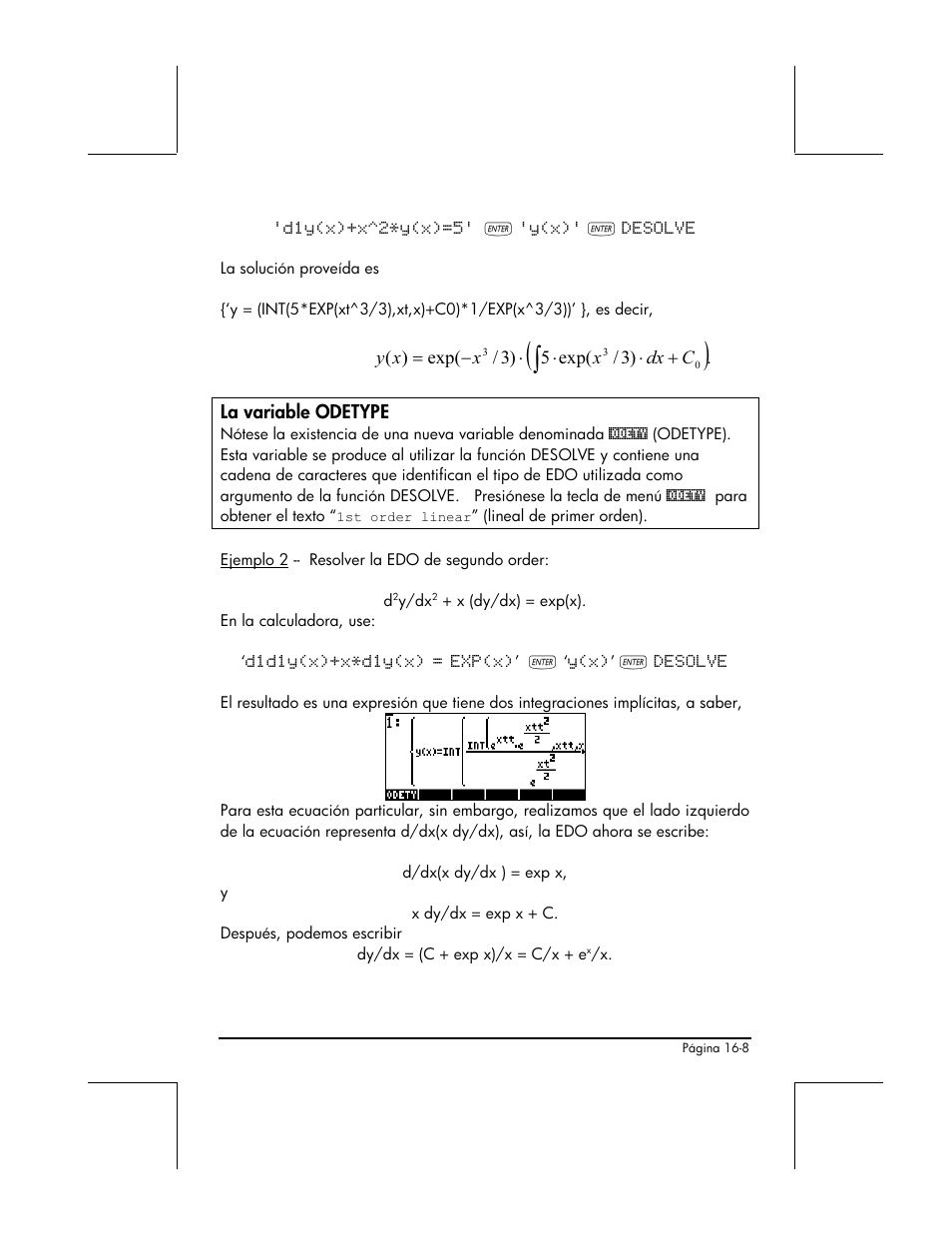 La variable odetype | HP 48gII Graphing Calculator User Manual | Page 503 / 892