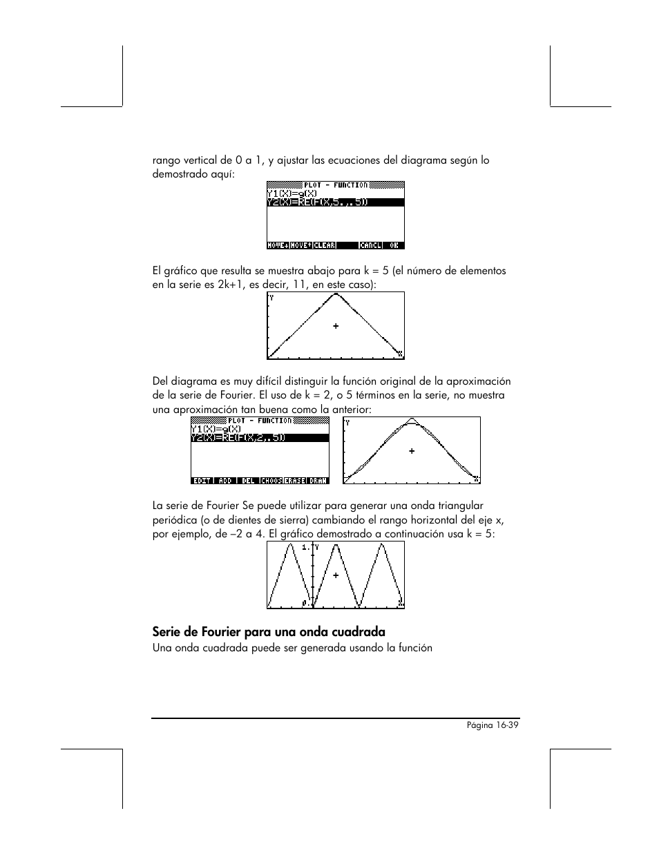 Serie de fourier para una onda cuadrada | HP 48gII Graphing Calculator User Manual | Page 534 / 892