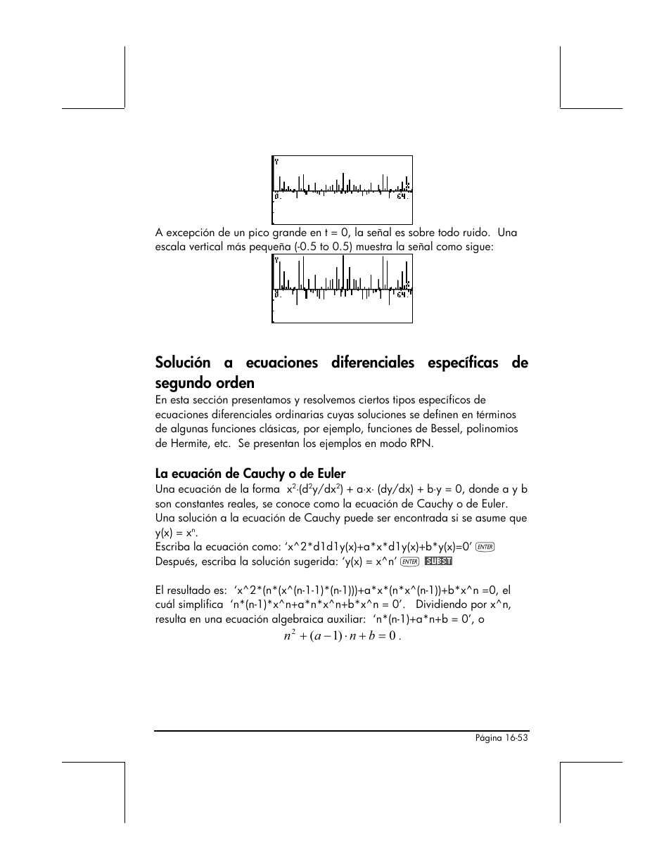 La ecuacion de cauchy o de euler | HP 48gII Graphing Calculator User Manual | Page 548 / 892