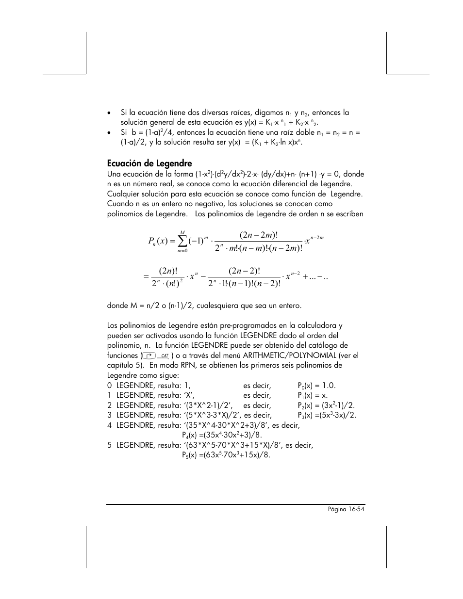 Ecuacion de legendre | HP 48gII Graphing Calculator User Manual | Page 549 / 892