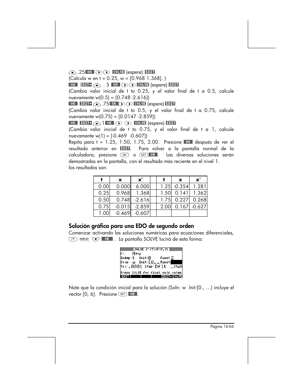 Solucion grafica para una edo de segundo orden | HP 48gII Graphing Calculator User Manual | Page 561 / 892