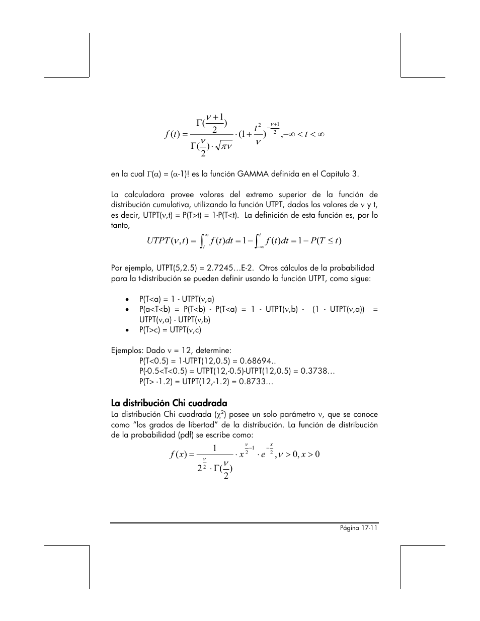 La distribucion chi cuadrada | HP 48gII Graphing Calculator User Manual | Page 581 / 892