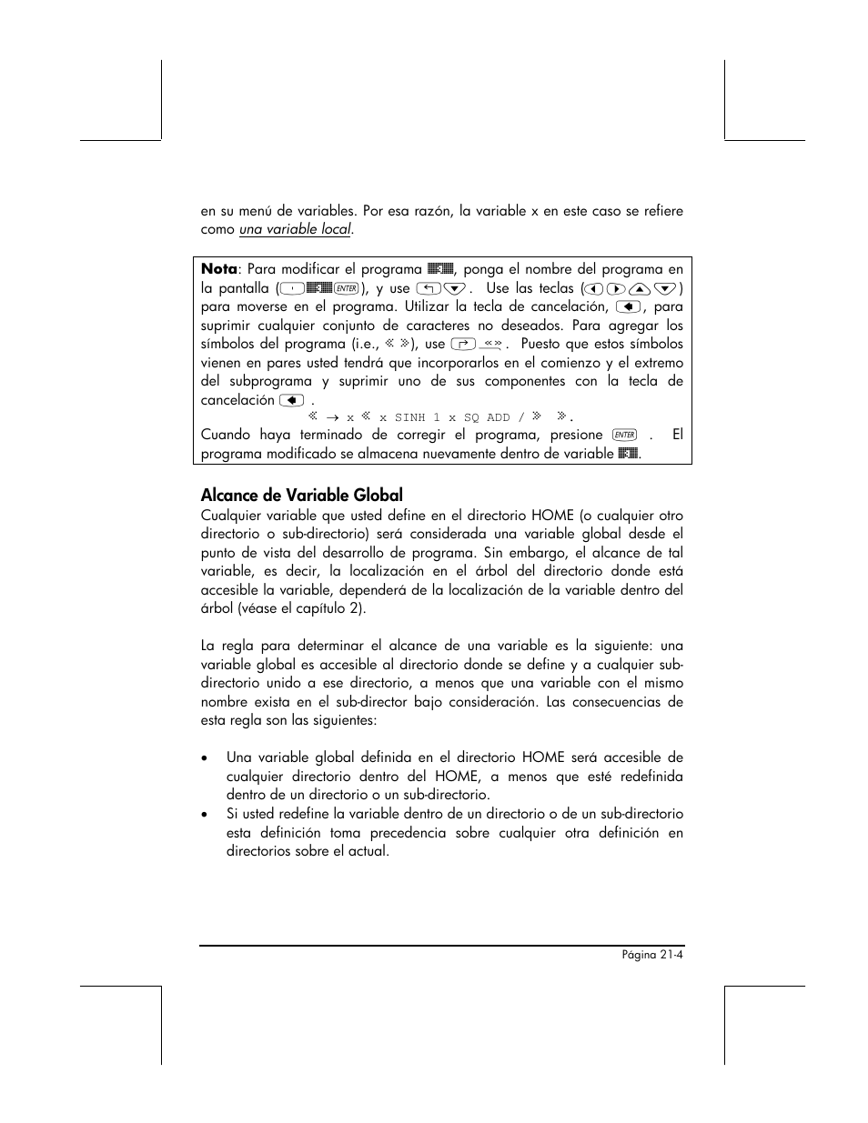 Alcance de variable global | HP 48gII Graphing Calculator User Manual | Page 673 / 892