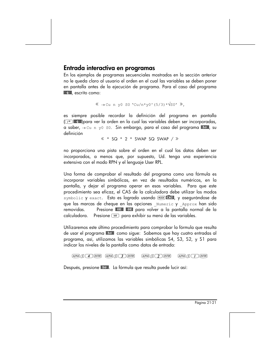 Entrada interactiva en programas | HP 48gII Graphing Calculator User Manual | Page 690 / 892