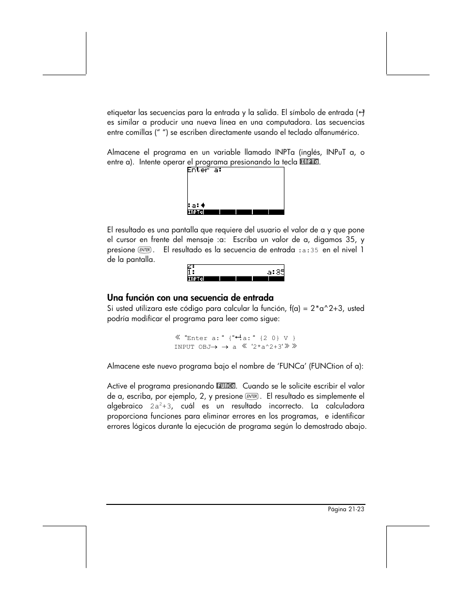 Una funcion con una secuencia de entrada | HP 48gII Graphing Calculator User Manual | Page 692 / 892