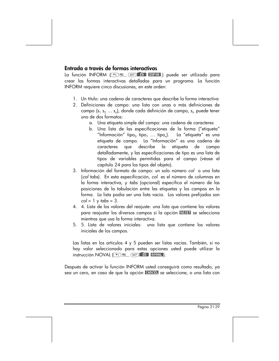 Entrada a traves de formas interactivas, Entrada a través de formas interactivas | HP 48gII Graphing Calculator User Manual | Page 698 / 892