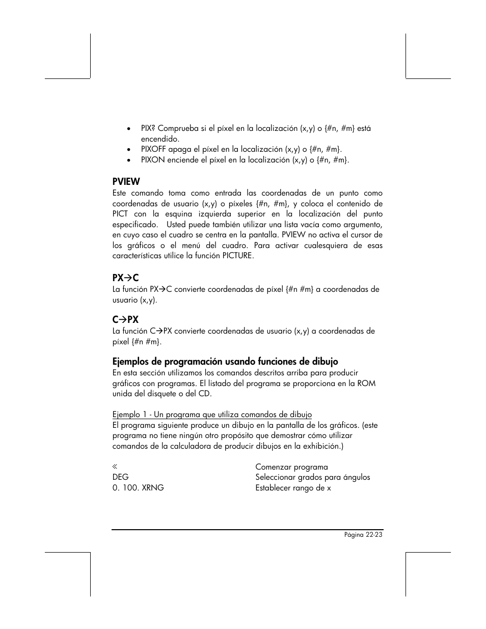 Pview, Px→c, C→px | HP 48gII Graphing Calculator User Manual | Page 763 / 892