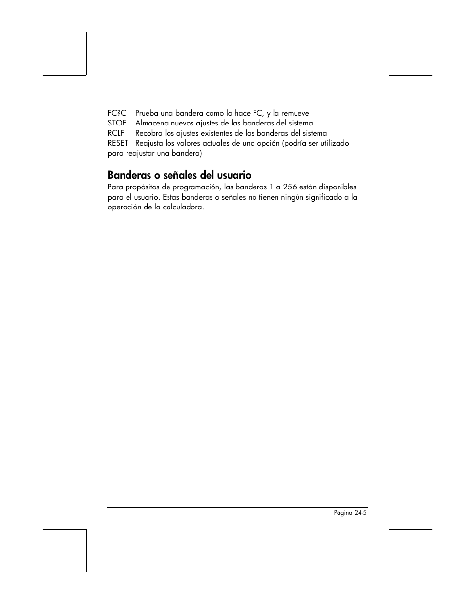 Banderas o senales del usuario, Banderas o señales del usuario | HP 48gII Graphing Calculator User Manual | Page 792 / 892