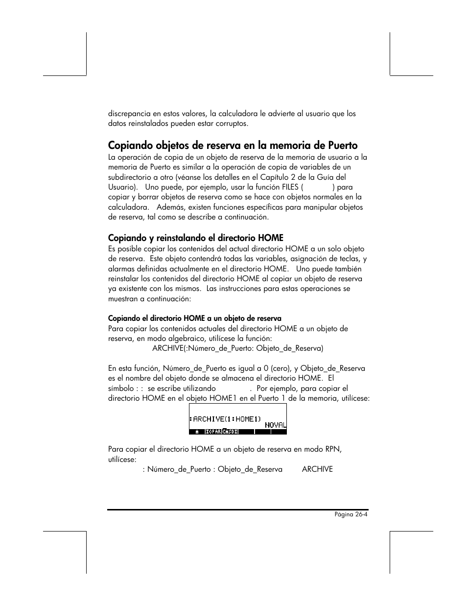 Copiando y reinstalando el directorio home | HP 48gII Graphing Calculator User Manual | Page 801 / 892