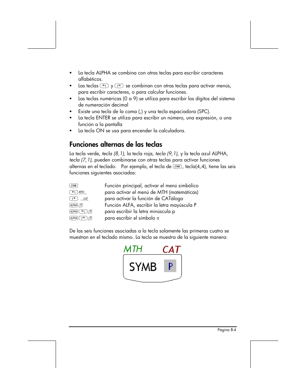 Funciones alternas de las teclas | HP 48gII Graphing Calculator User Manual | Page 814 / 892