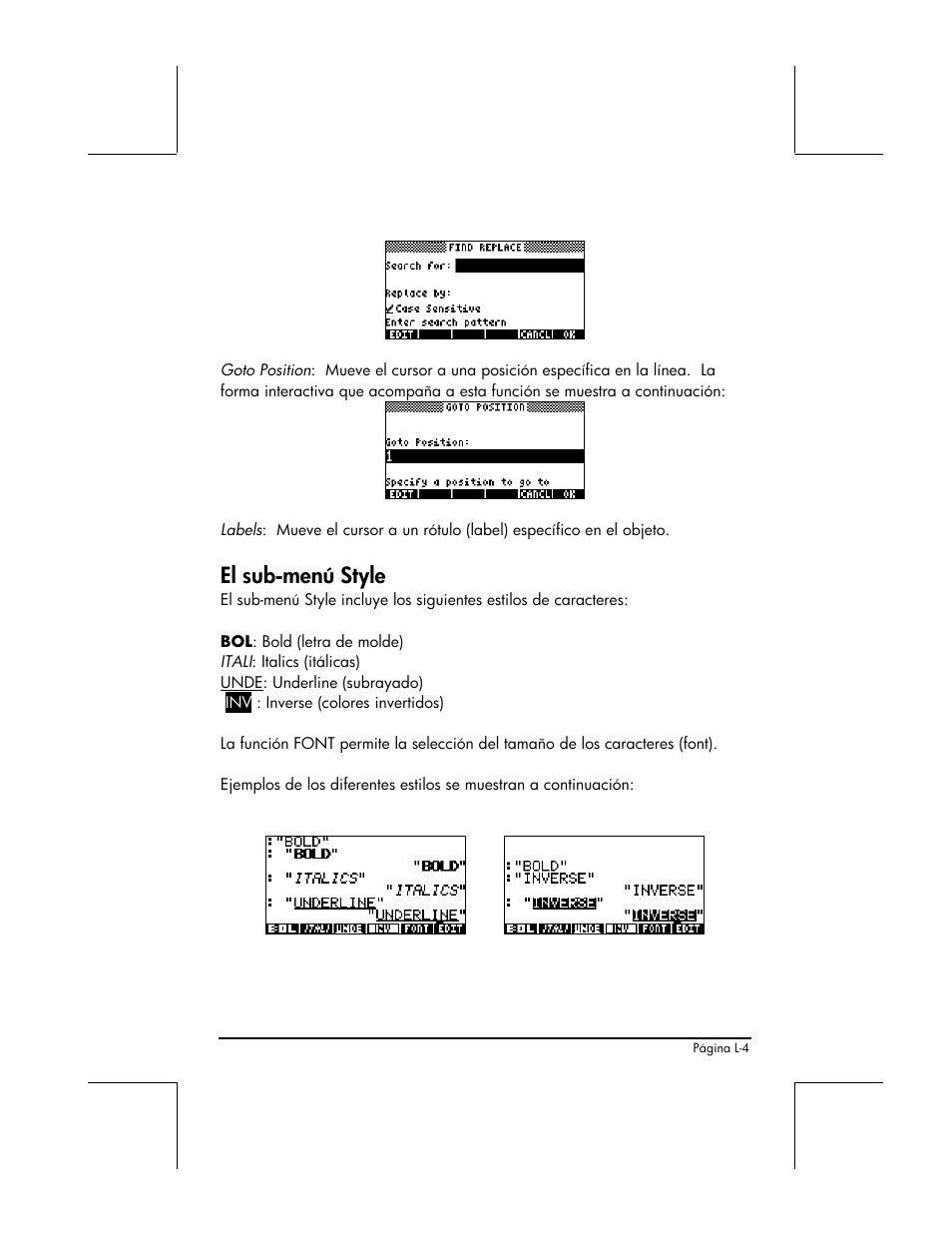 El sub-menú style | HP 48gII Graphing Calculator User Manual | Page 867 / 892