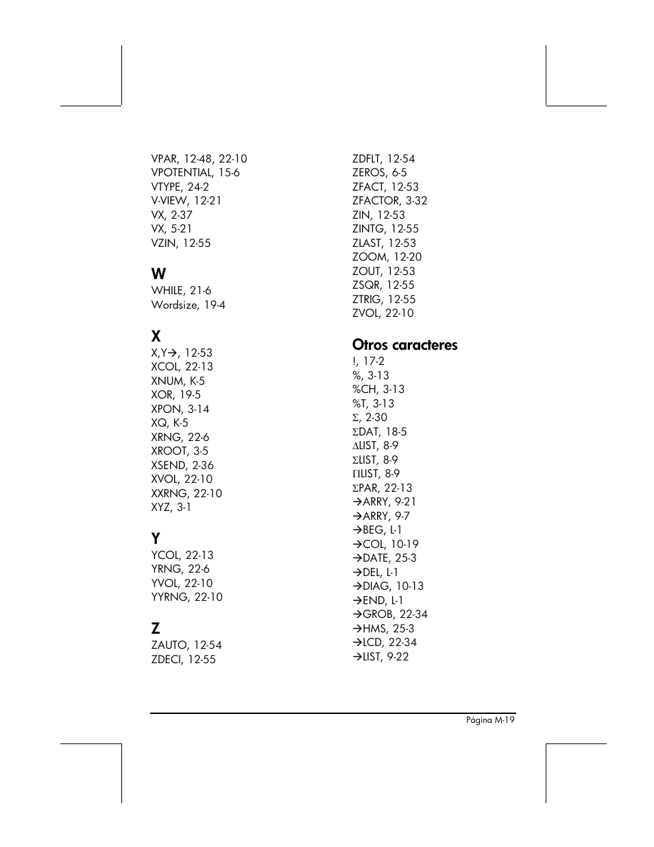 Otros caracteres | HP 48gII Graphing Calculator User Manual | Page 886 / 892