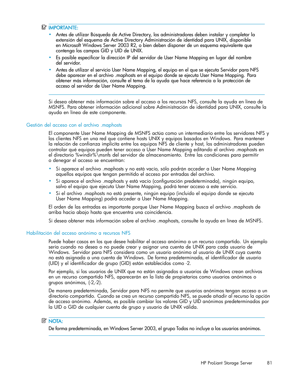 HP Servidor de almacenamiento HP ProLiant DL320s User Manual | Page 81 / 152