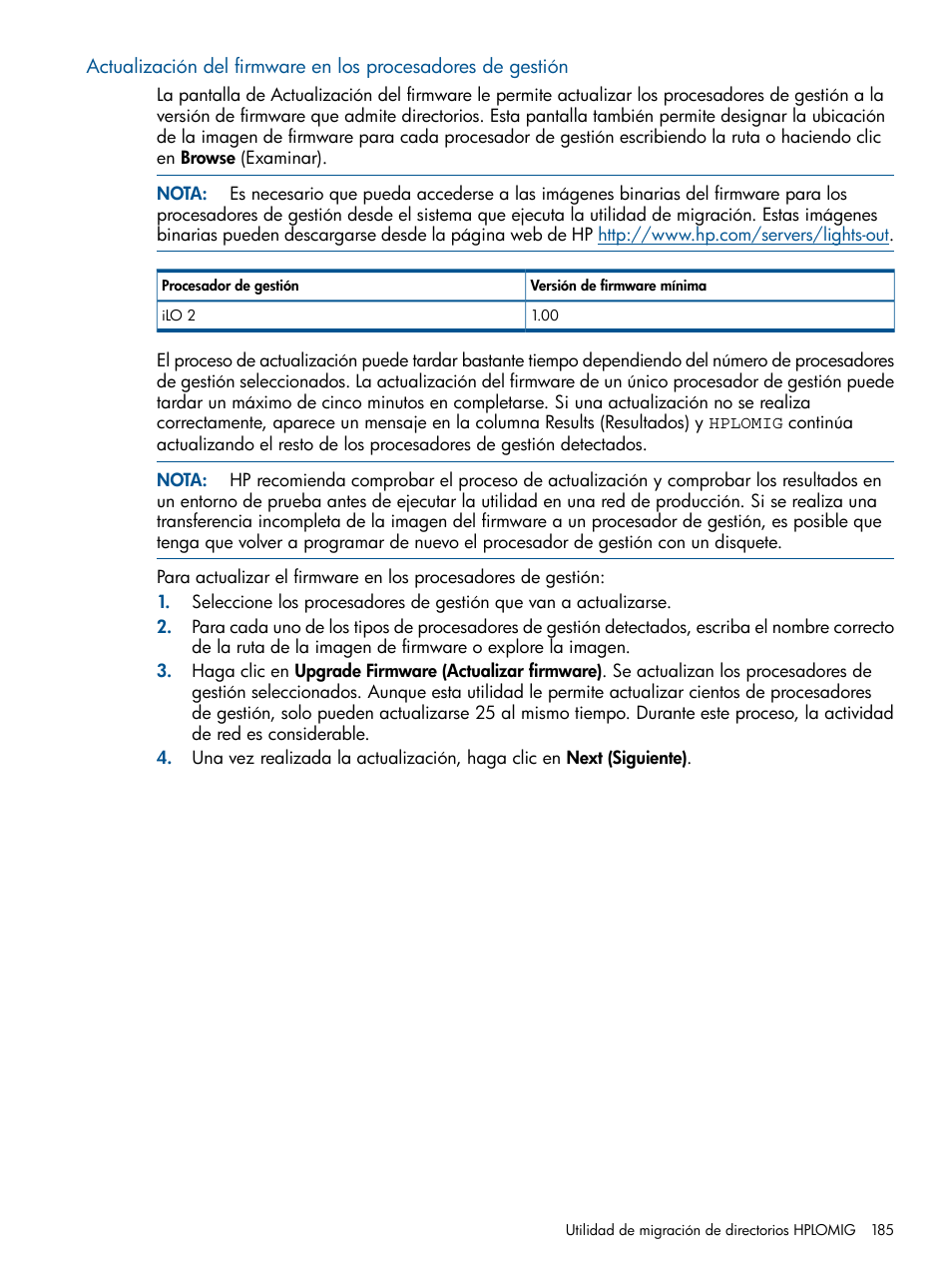 HP Integrated Lights-Out 2 User Manual | Page 185 / 250