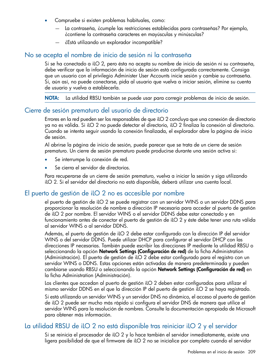 HP Integrated Lights-Out 2 User Manual | Page 209 / 250