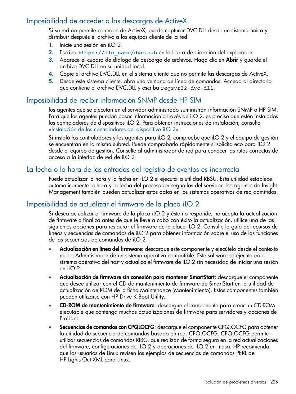 HP Integrated Lights-Out 2 User Manual | Page 225 / 250