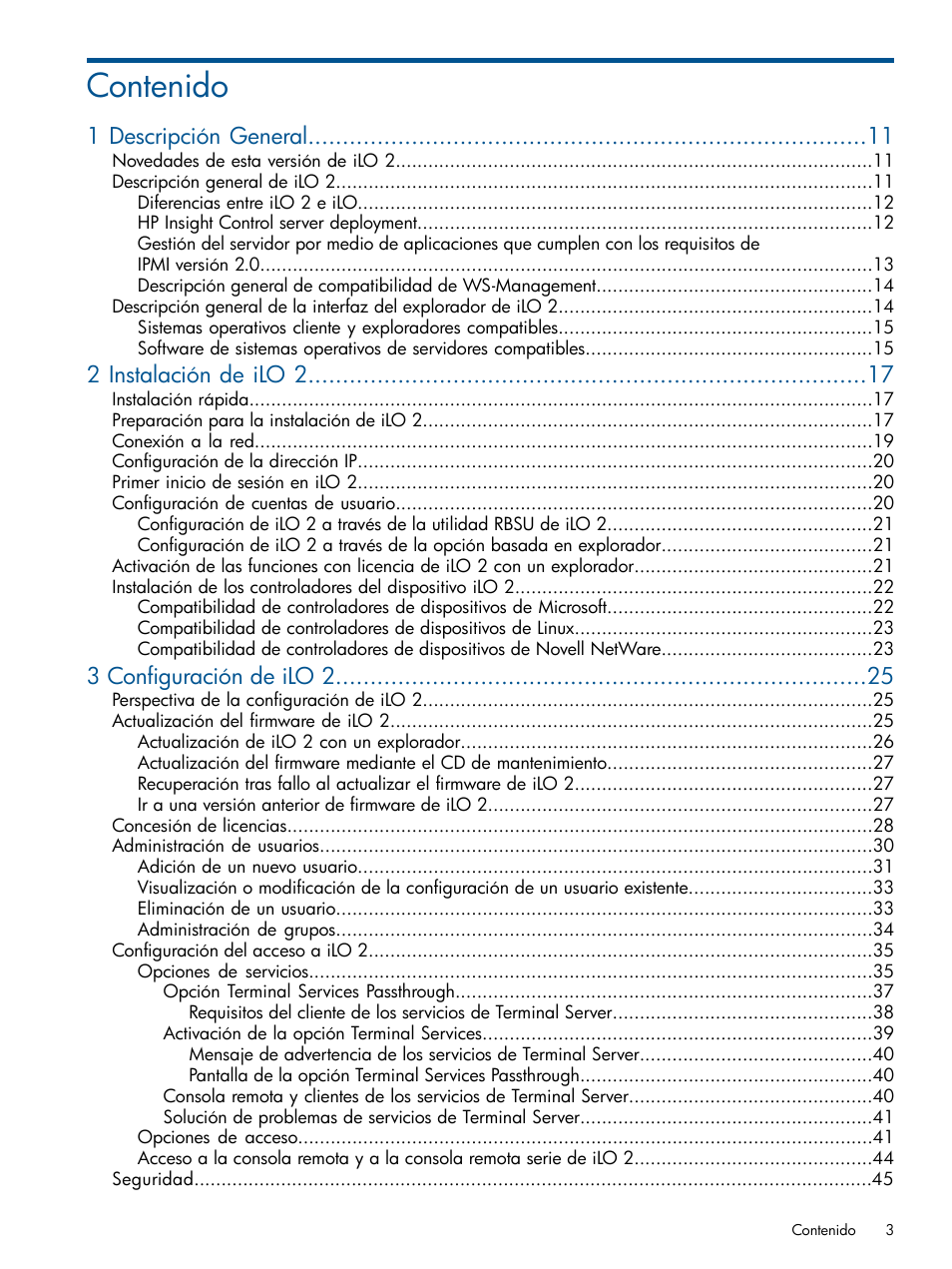 HP Integrated Lights-Out 2 User Manual | Page 3 / 250