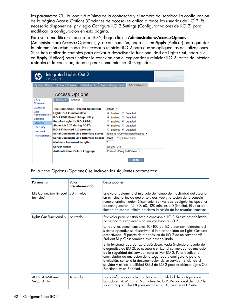 HP Integrated Lights-Out 2 User Manual | Page 42 / 250