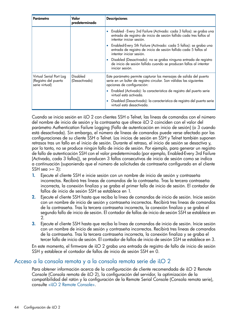 HP Integrated Lights-Out 2 User Manual | Page 44 / 250