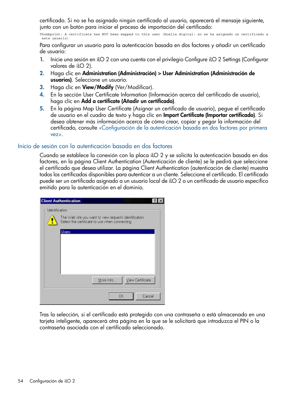 HP Integrated Lights-Out 2 User Manual | Page 54 / 250