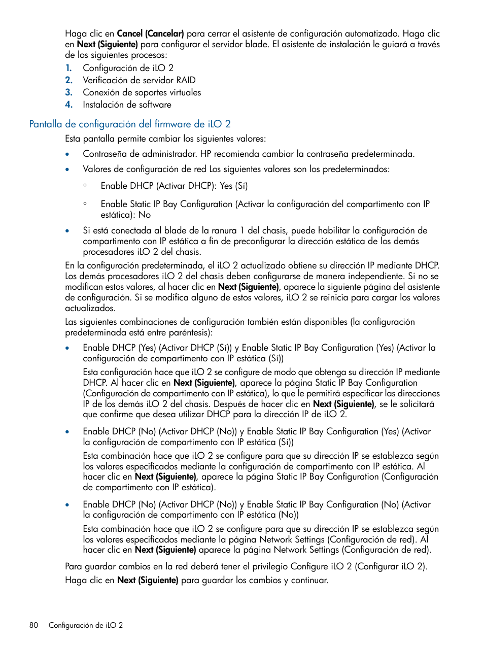 Pantalla de configuración del firmware de ilo 2 | HP Integrated Lights-Out 2 User Manual | Page 80 / 250