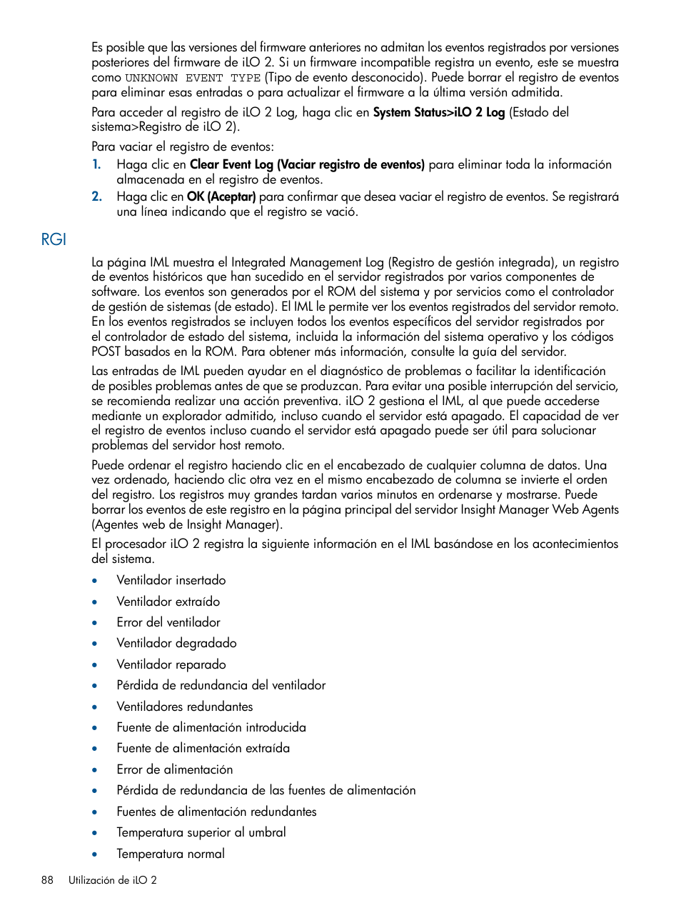 HP Integrated Lights-Out 2 User Manual | Page 88 / 250