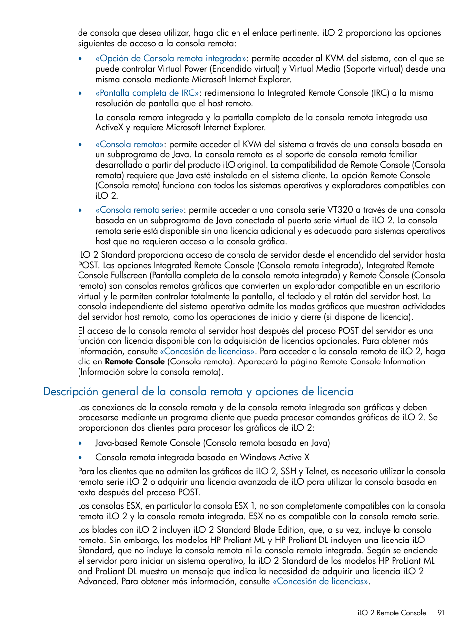 HP Integrated Lights-Out 2 User Manual | Page 91 / 250