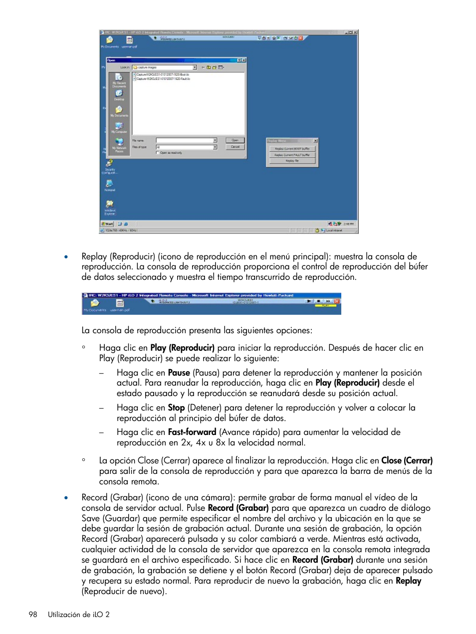 HP Integrated Lights-Out 2 User Manual | Page 98 / 250