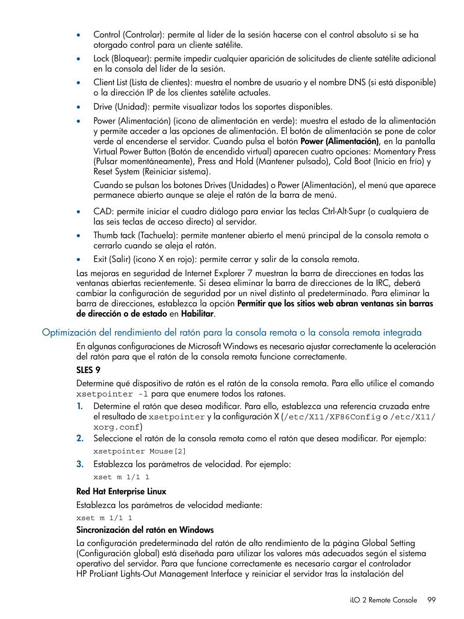 HP Integrated Lights-Out 2 User Manual | Page 99 / 250