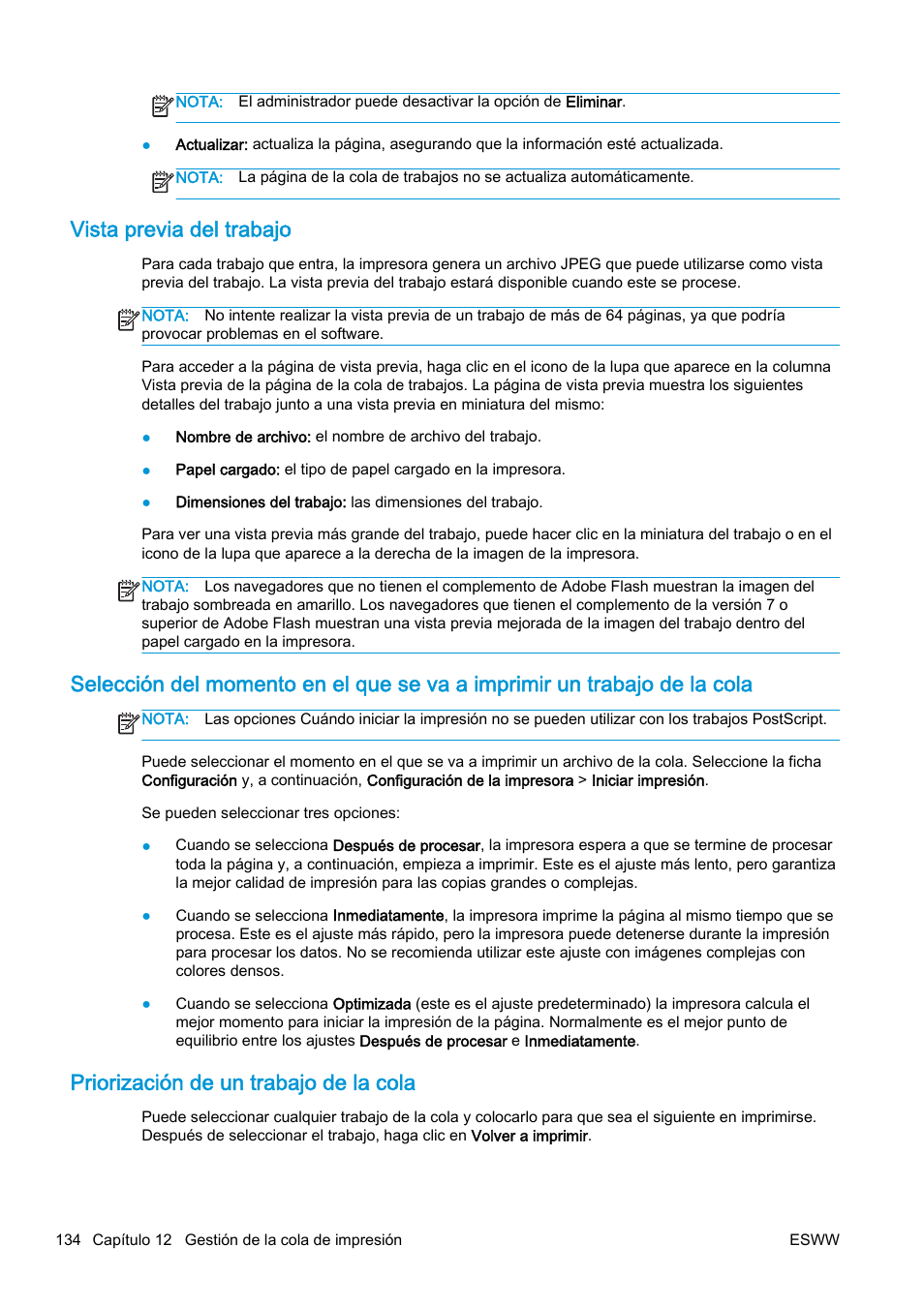 Vista previa del trabajo, Priorización de un trabajo de la cola, A con | HP eMFP HP Designjet serie T2500 User Manual | Page 144 / 322