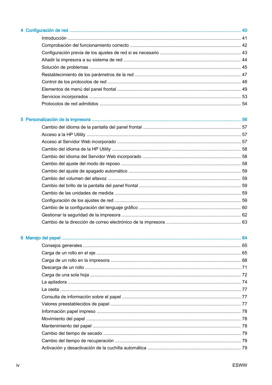 HP eMFP HP Designjet serie T2500 User Manual | Page 4 / 322