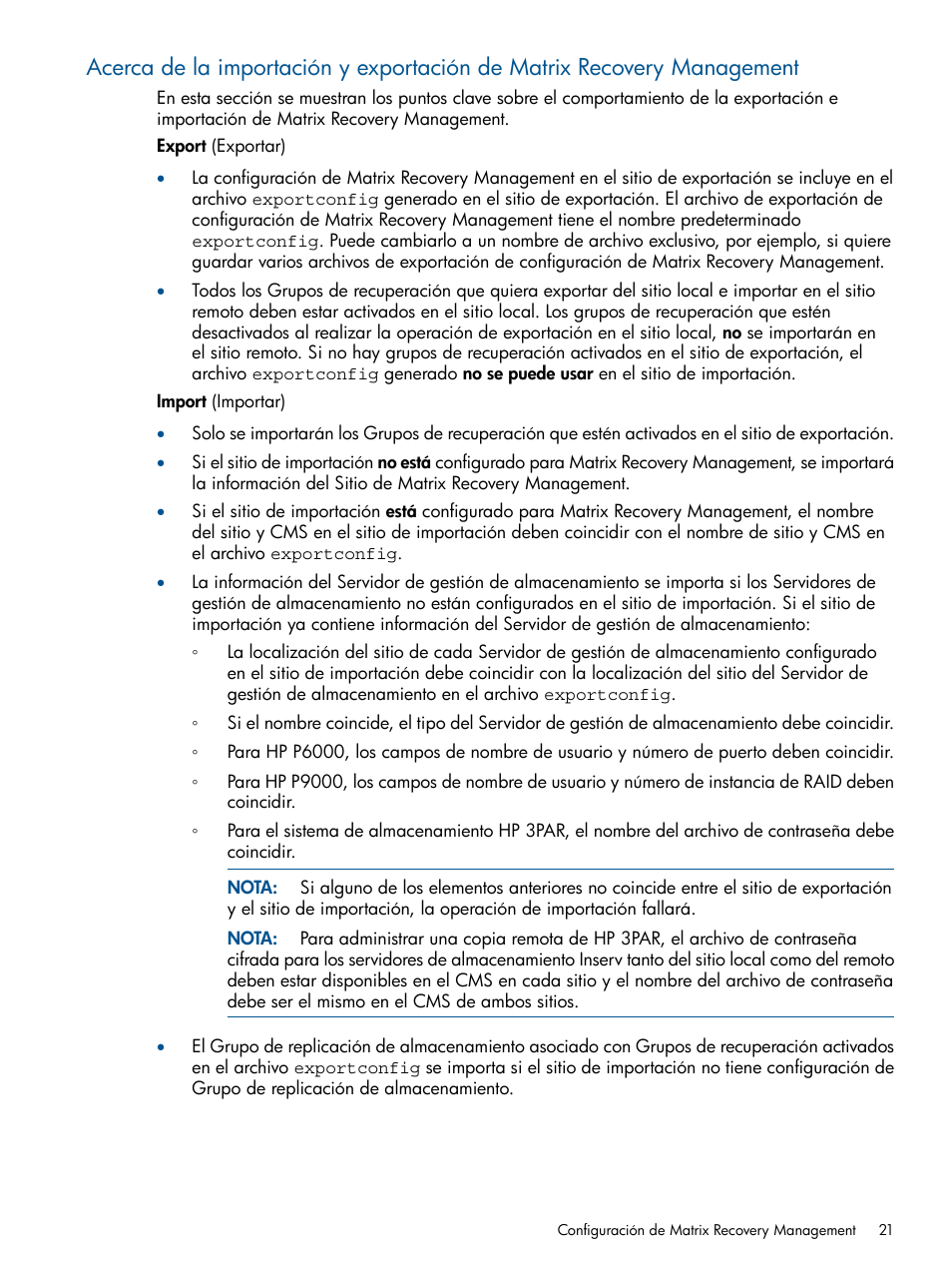 Acerca de la | HP Software HP Matrix Operating Environment User Manual | Page 21 / 65
