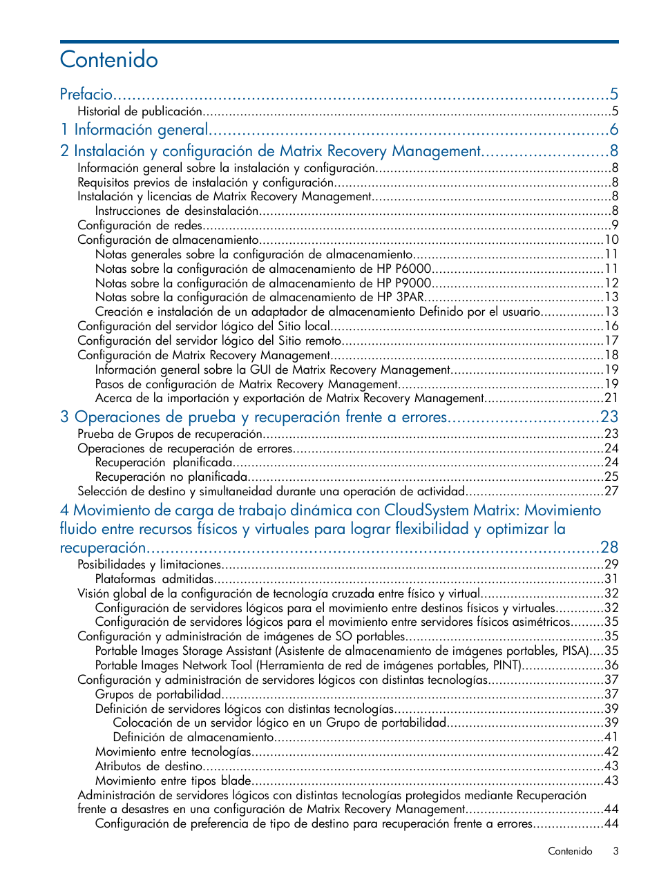 HP Software HP Matrix Operating Environment User Manual | Page 3 / 65